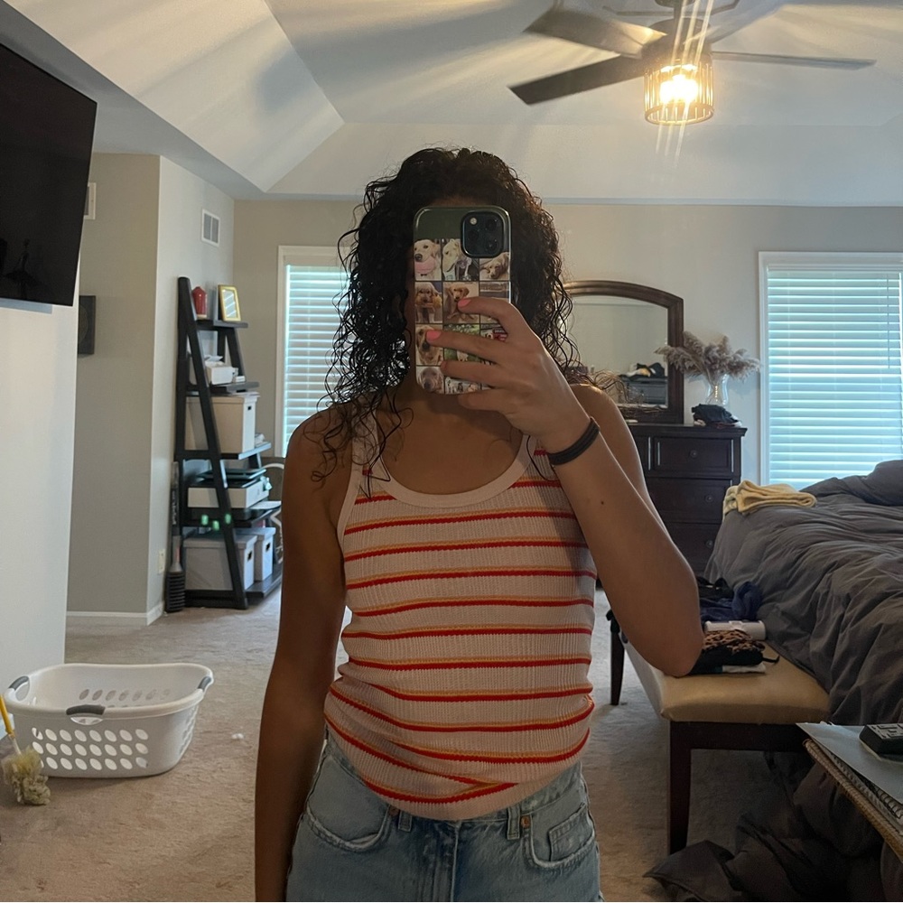 Aerie pink striped racerback tank